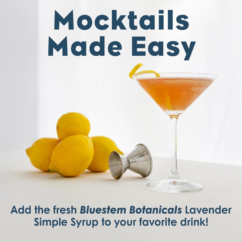 Bluestem Botanicals Organic Lavender Simple Syrup, 8 oz, Cocktail and Mocktail Mixer for Drinks, Non-Alcoholic - Image 3